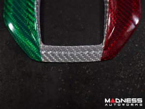 Alfa Romeo Giulia Shift Gate Trim Panel - Carbon Fiber - Pre '20 - Italian Theme - Feroce Carbon 